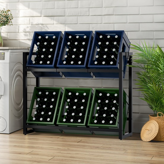 Support pour 6 caisses à boissons powell