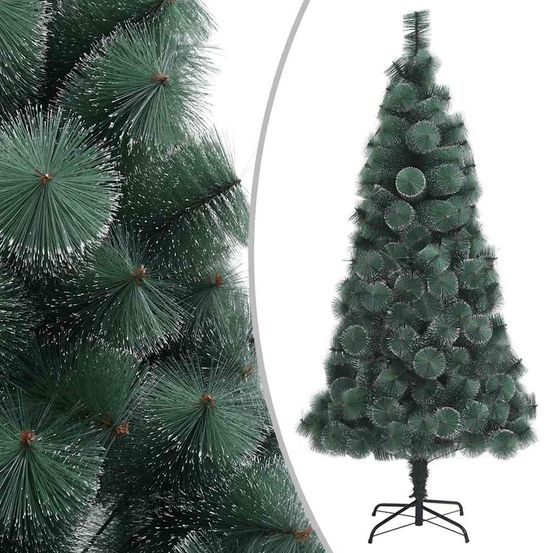 Sapin de noël artificiel avec pointes blanches pour décoration vert 120 cm