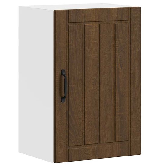 Armoire murale de cuisine lucca chêne marron bois ingénierie