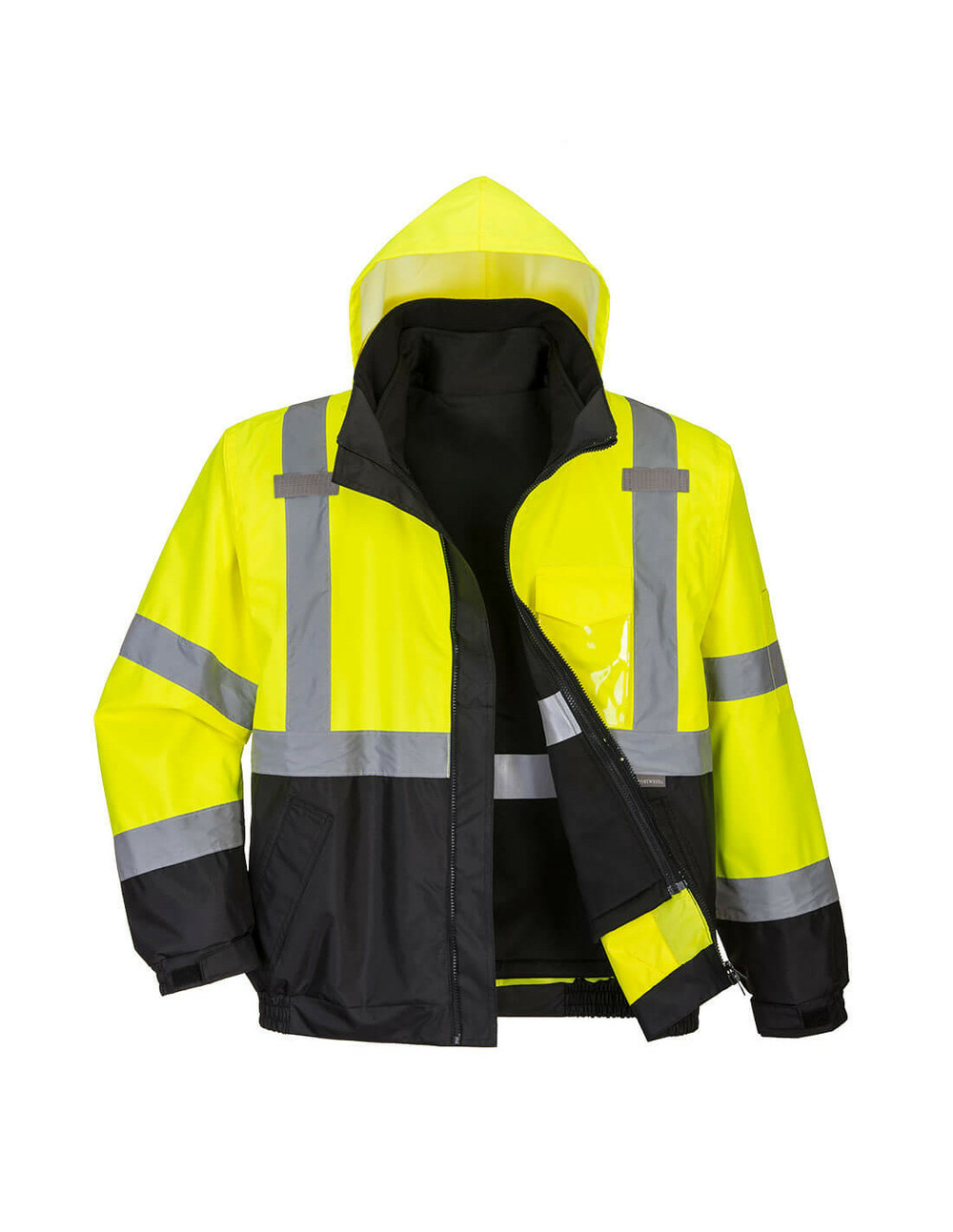 Blouson haute visibilité premium 3 en 1 couleur : jaune/noir taille m - portwest