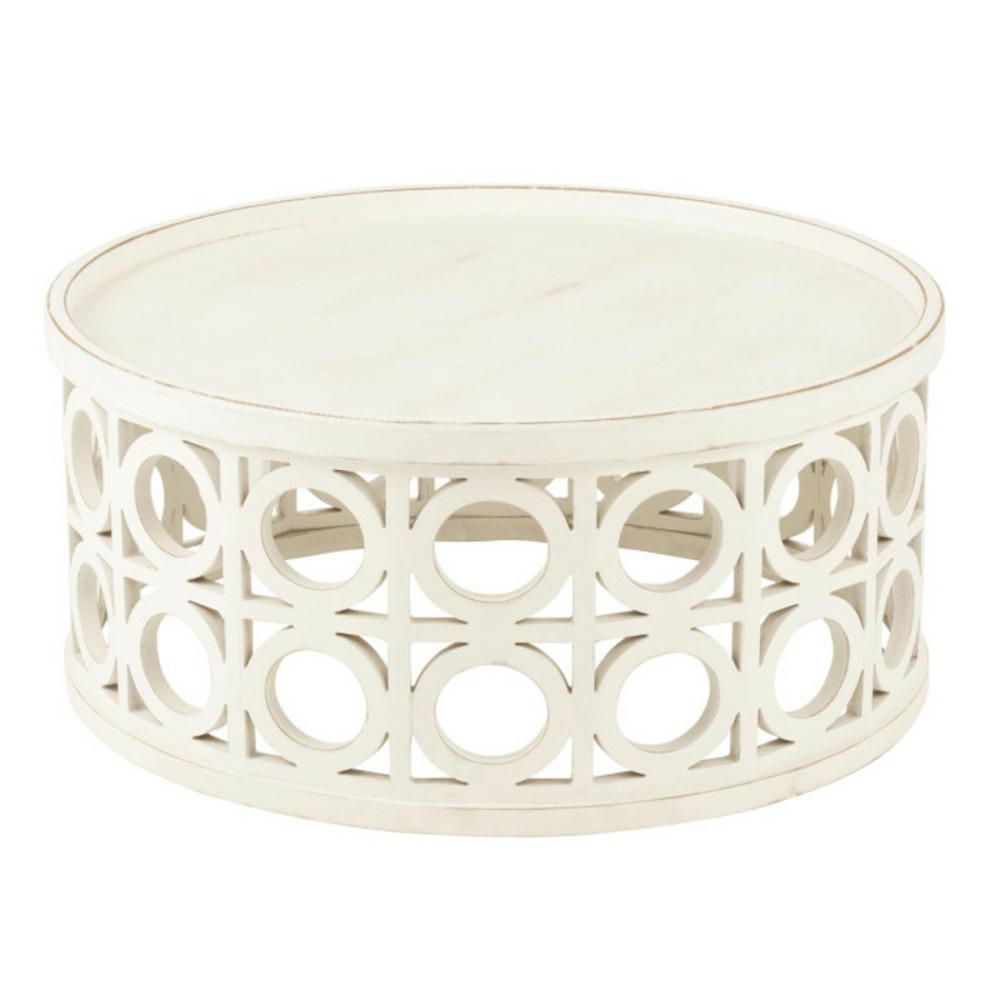 Table basse sculptée 