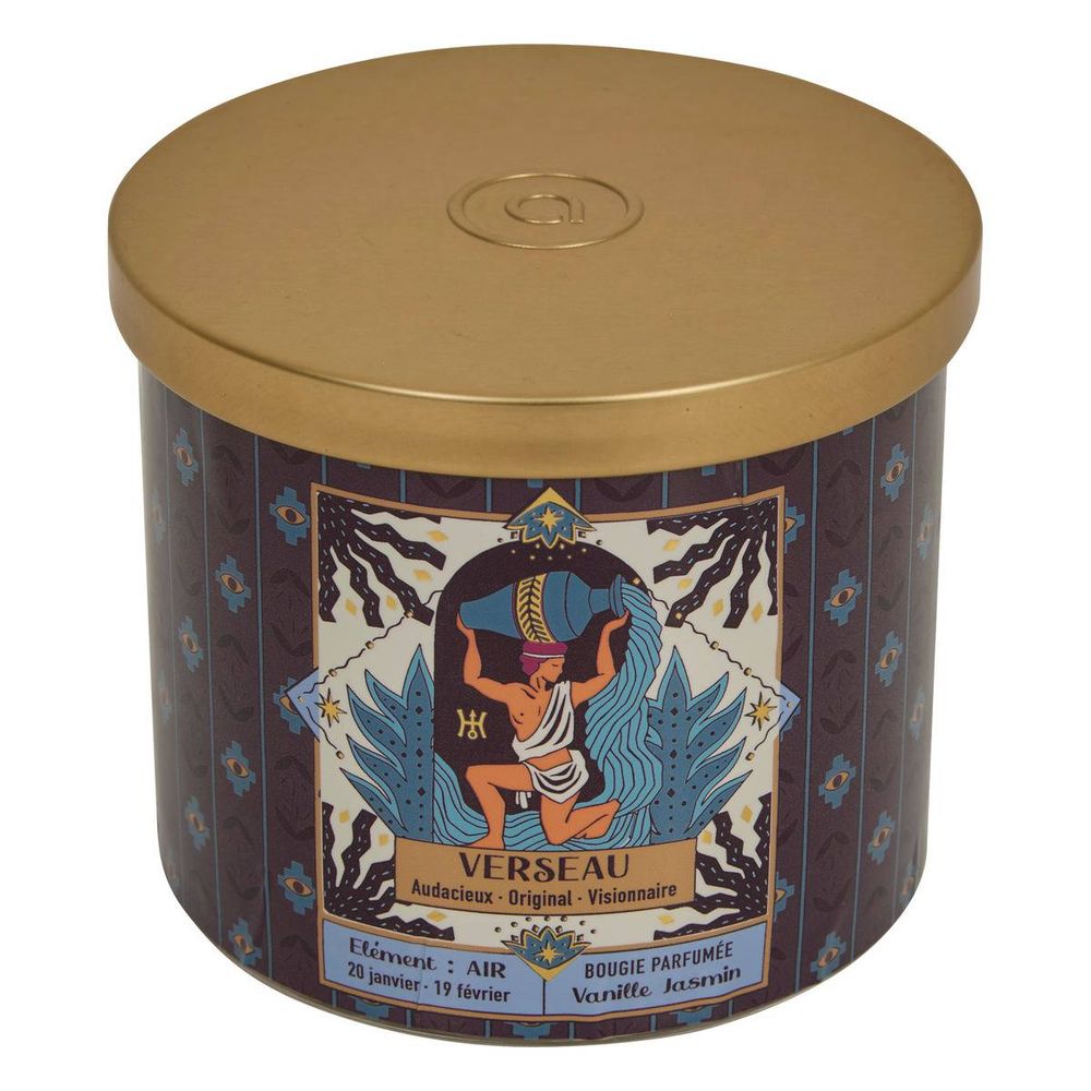 Bougie parfumée astro 396g pot verre assorti