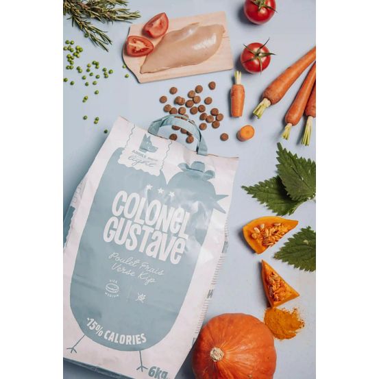 Croquettes super premium au poulet avec viande fraîche, sans céréale, pour chien junior