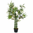 Plante artificielle avec pot bambou vert 110 cm
