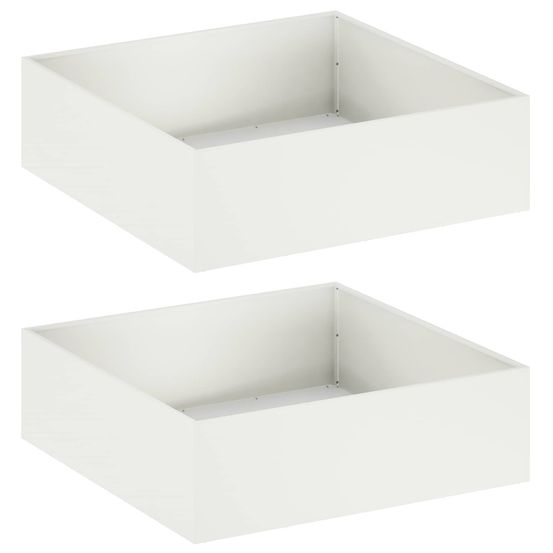 Cache-pot de jardin 2 pc blanc 80 x 80 x 30 cm