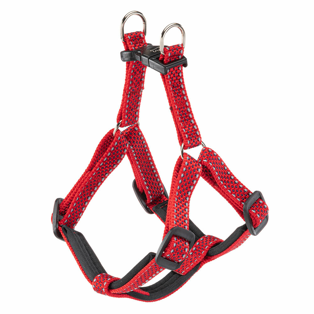 Harnais pour petits chiens réfléchissant daytona deluxe small, rembourré, rouge-noir