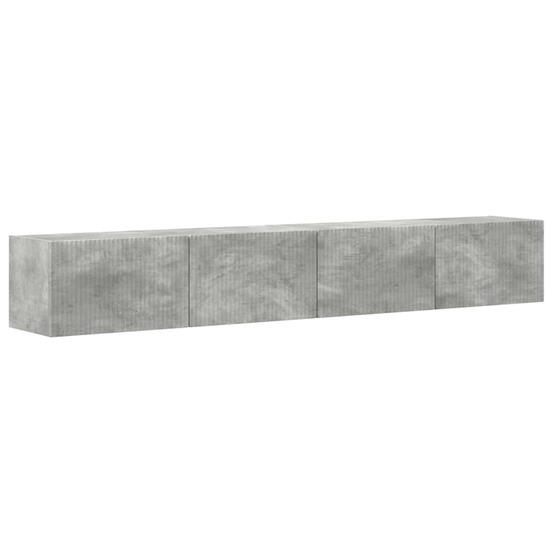 Meuble tv mural 2 pcs béton 60 x 31 x 29.5 cm bois d'ingénierie