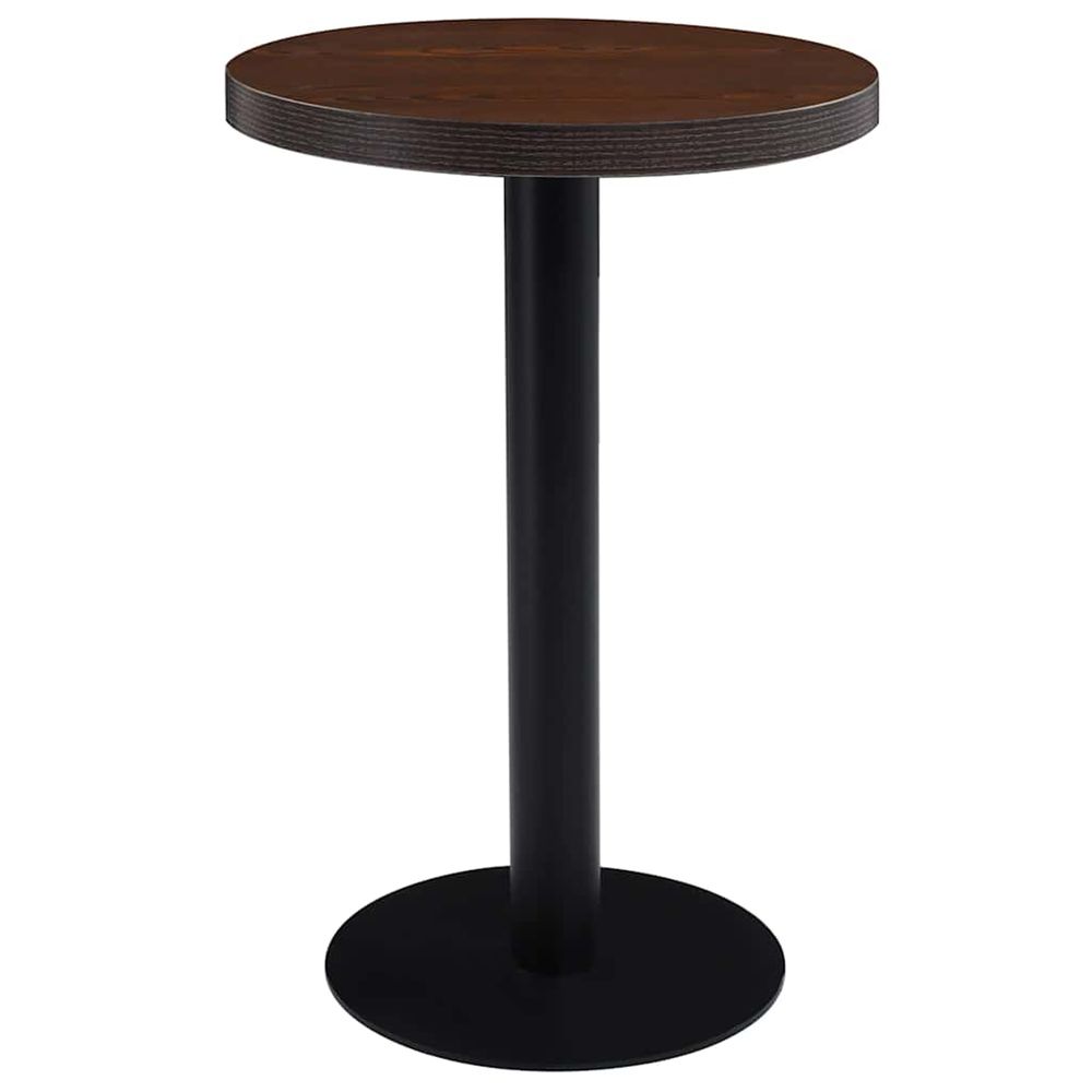 Table de bistro marron foncé 50 cm mdf