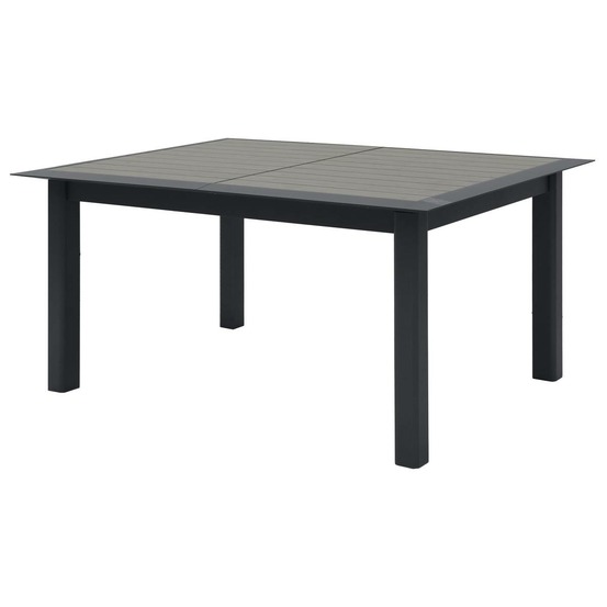 Table de jardin extensible allure effet bois muscade & graphite