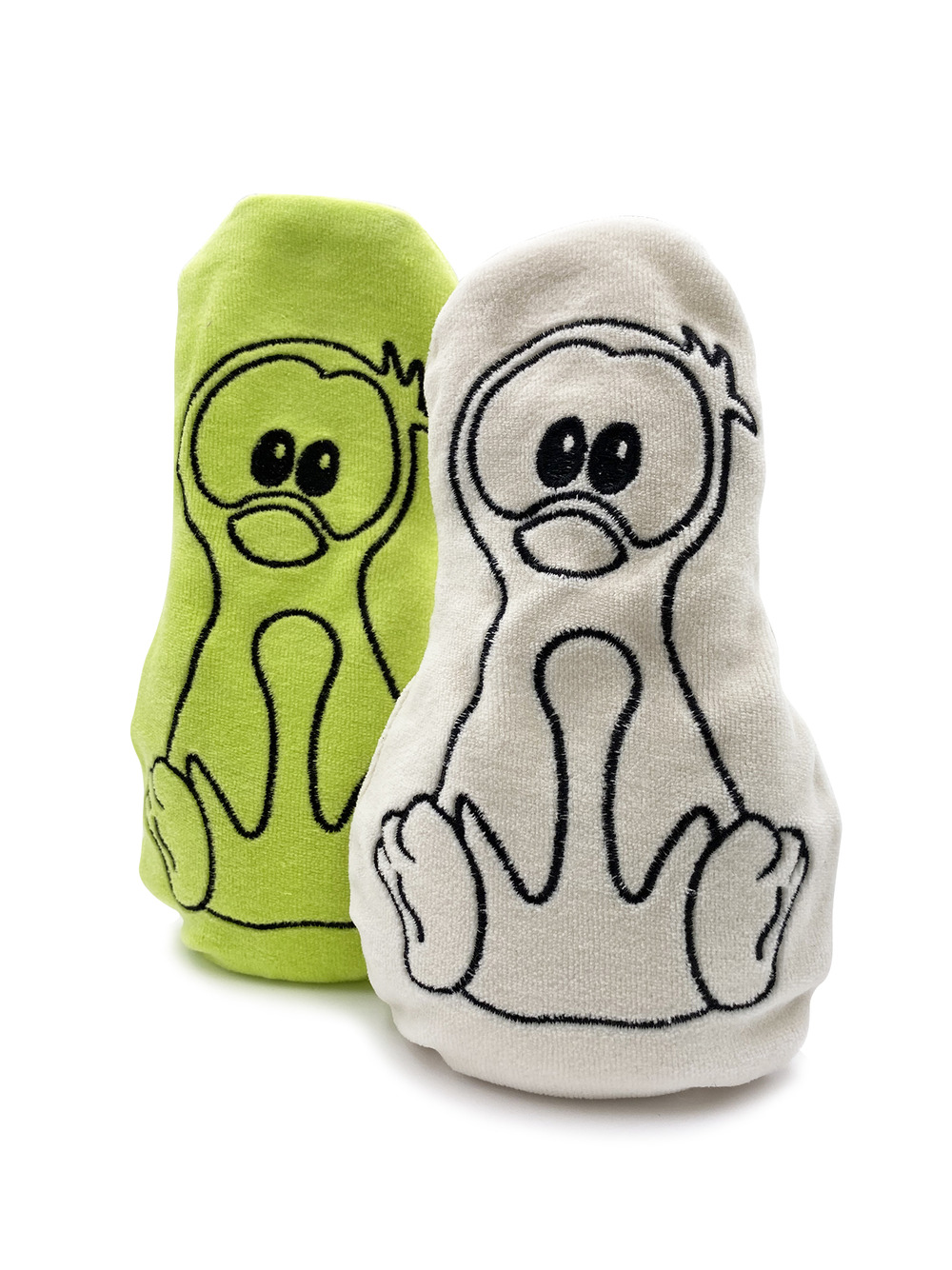 Doudou bouillotte pingouin vert