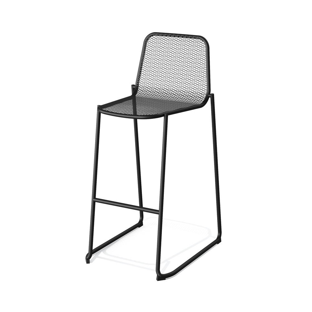 Tabouret de bar empilable en métal mase - lot de 4 - veba