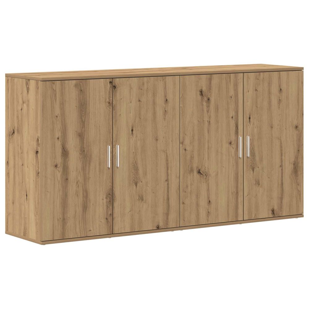 Buffet 2 pc chêne artisanal 79 x 38 x 80 cm bois d'ingénierie