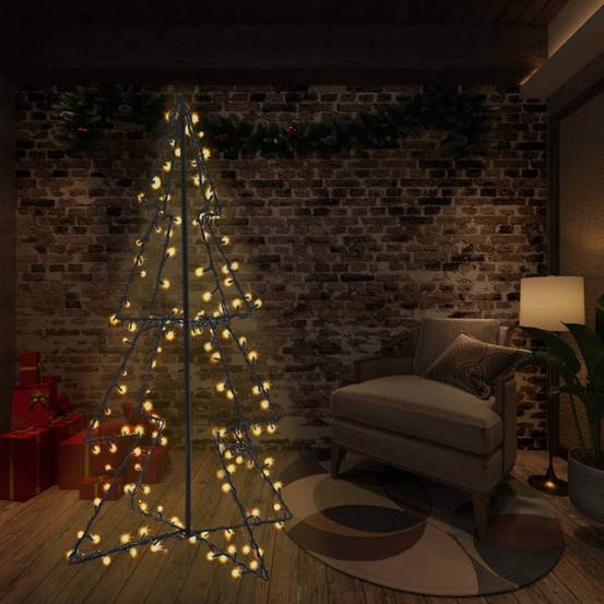Arbre de noël cône 240 led d'intérieur/d'extérieur 115x150 cm