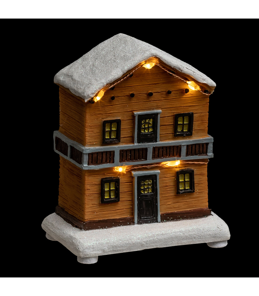 Village de noël lumineux chalet à la montagne