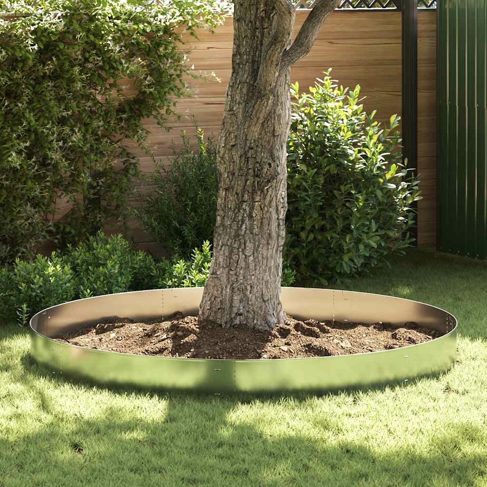 Clôture de pelouse 20 pcs acier galvanisé 100x20 cm