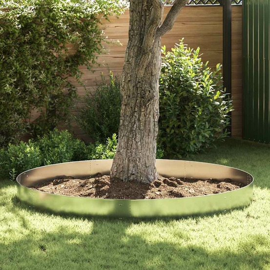 Clôture de pelouse 20 pcs acier galvanisé 100x20 cm