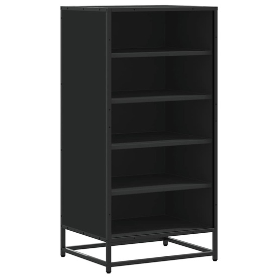 Étagère à chaussures noir 48x38x97,5 cm bois d'ingénierie