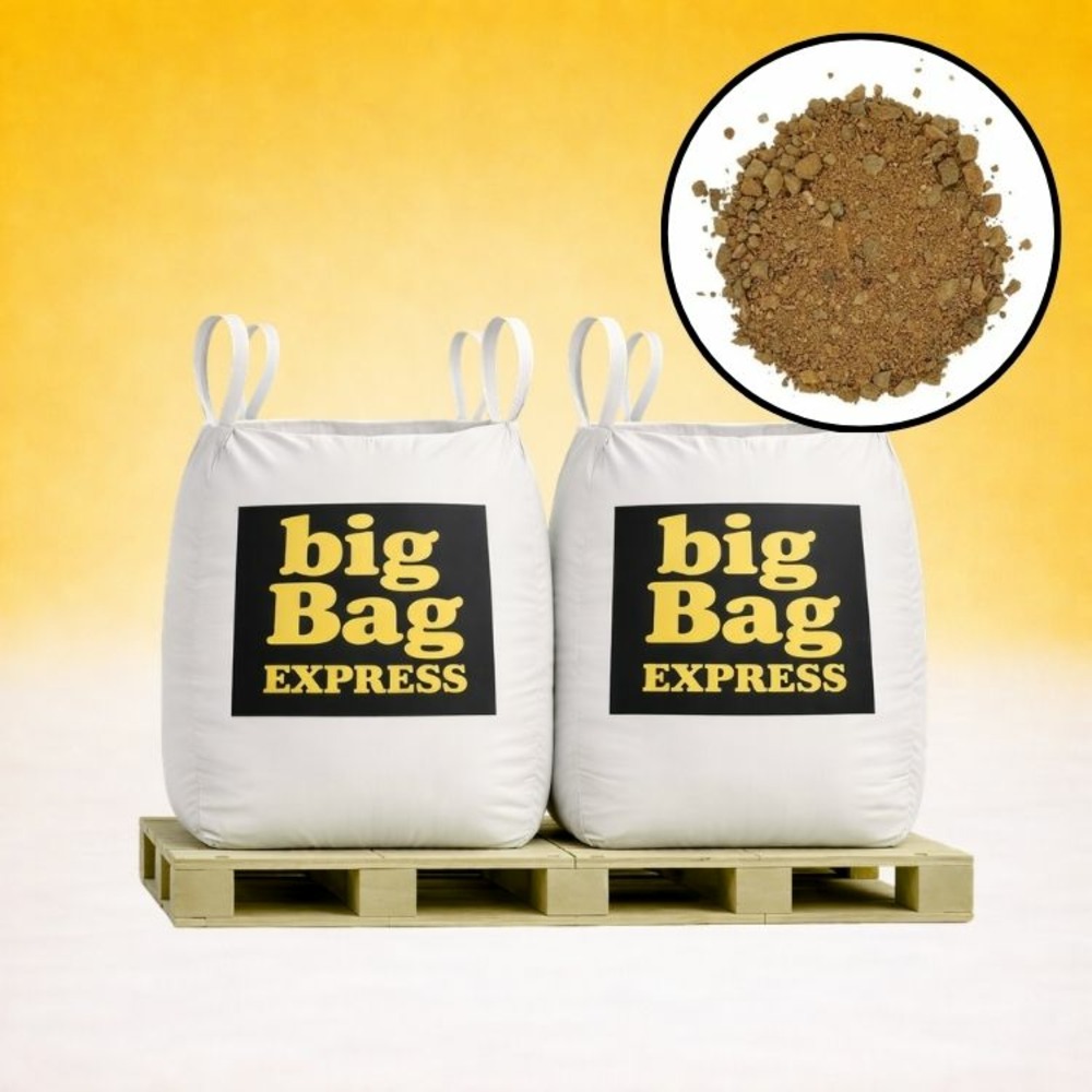 Pack 2 x big bag de +/- 1,5t sable à tranchée beige ø 0/6 mm - livraison premium