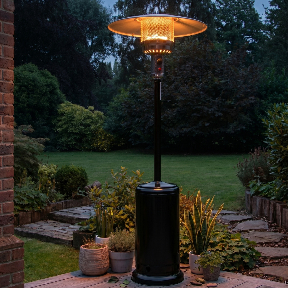 Chauffe terrasse au gaz 5000 w noir aura