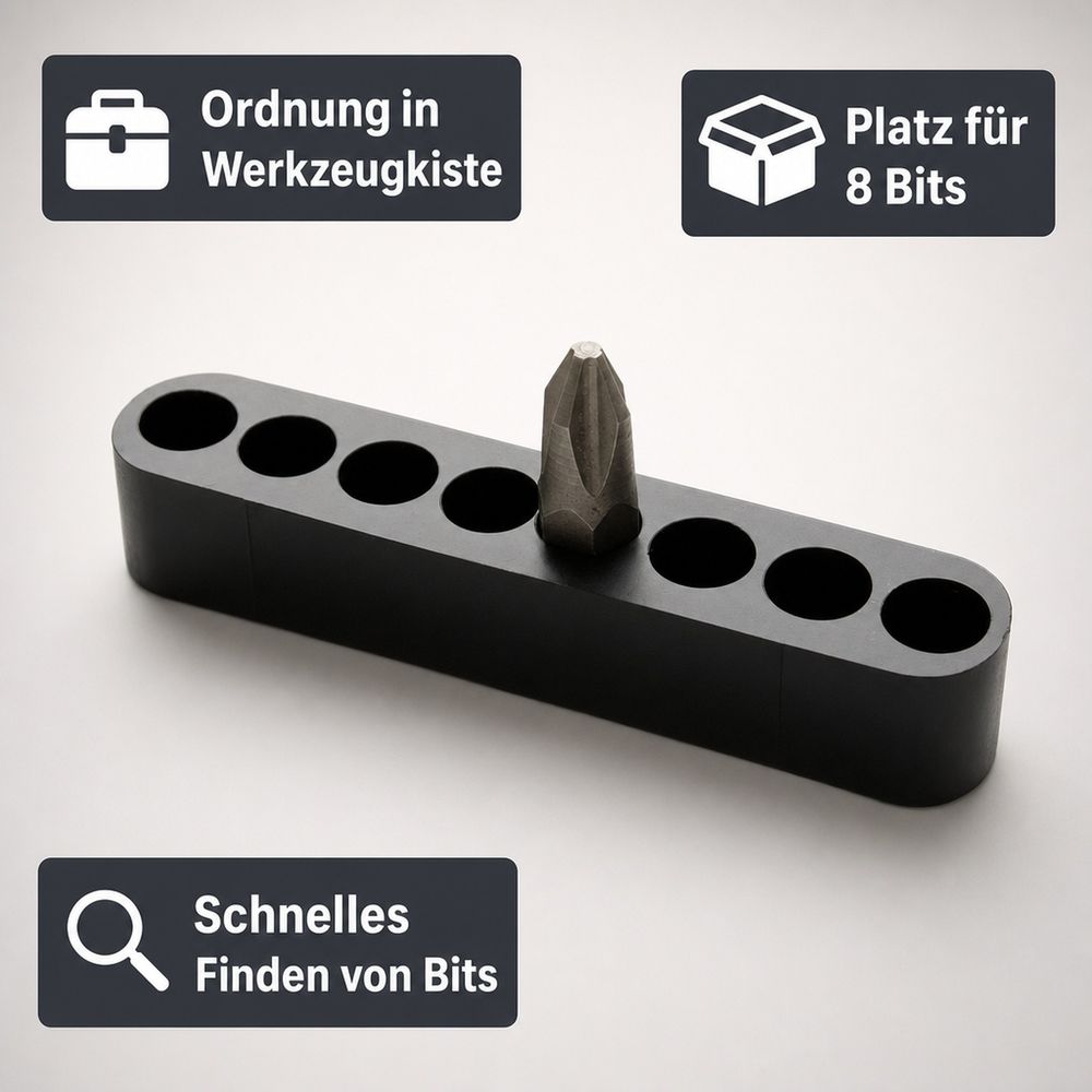 Porte-embout 8 bits - rangement pour boîte à outils