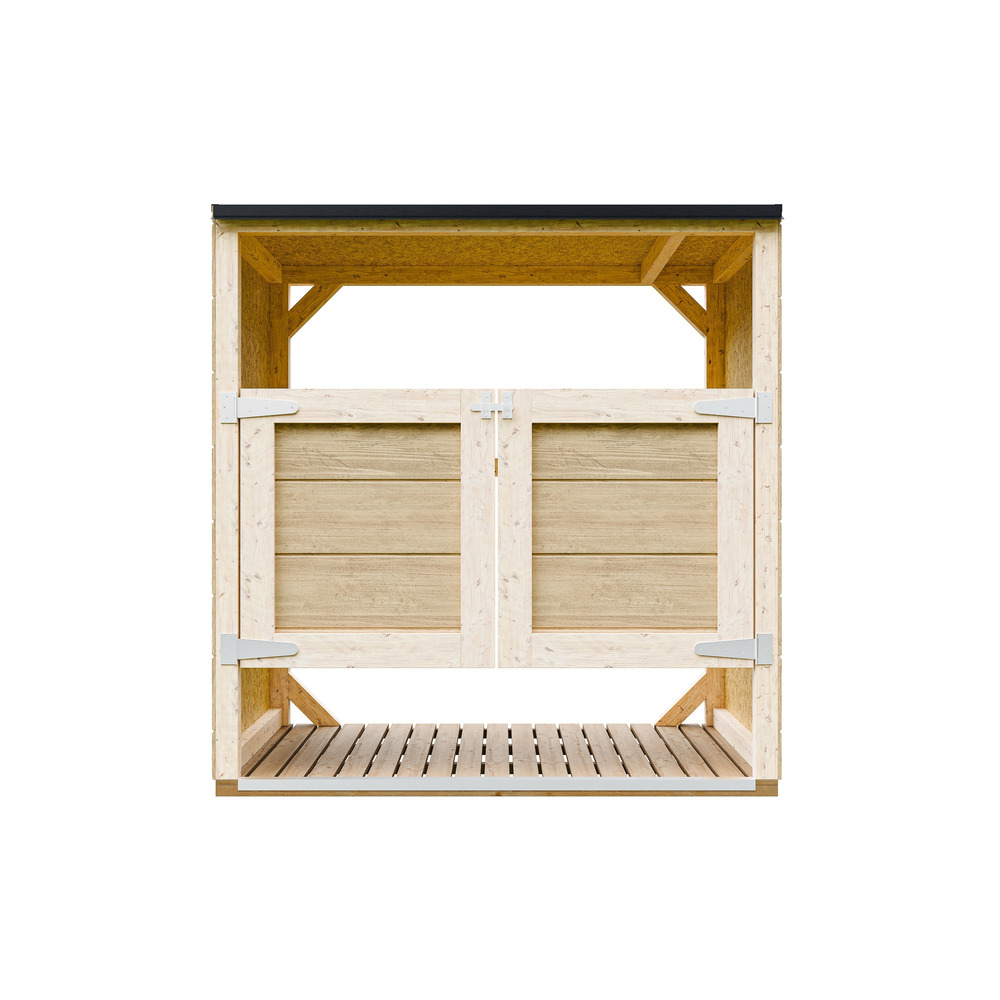 Abri de jardin pour poubelles, cache poubelle extérieur 2x240l - timbela m980a