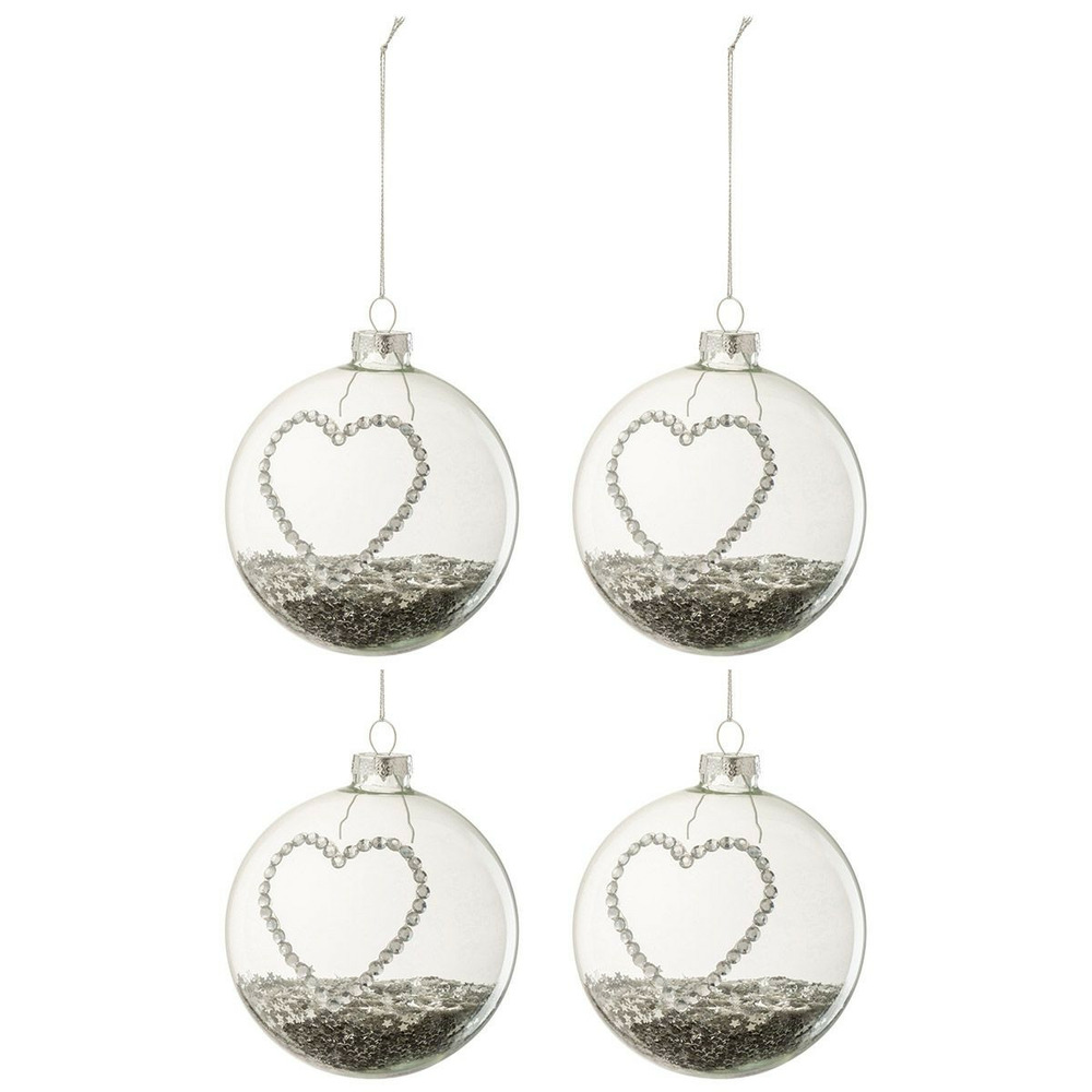 Lot de 4 boules de noël 