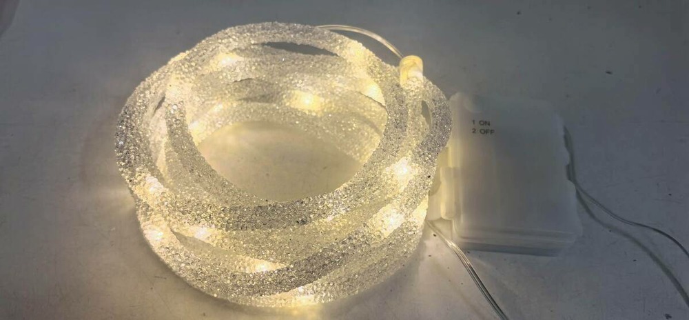 Guirlande lumineuse corde 30 led blanc chaud l.340cm