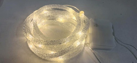 Guirlande lumineuse corde 30 led blanc chaud l.340cm