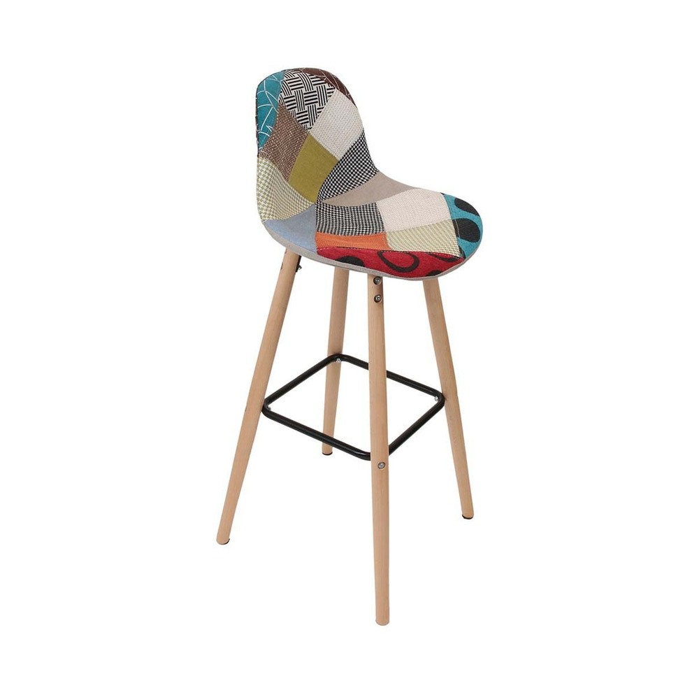 Tabouret de bar scandinave patchwork