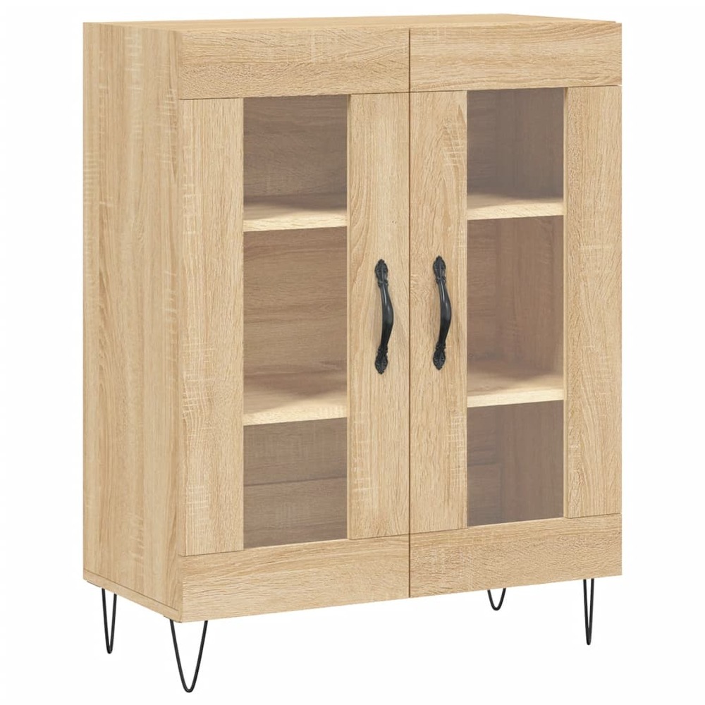 Buffet bahut commode armoire meuble de rangement organisateur cuisine salle de séjour salon sonoma 69,5 x 34 x 90 cm bois d'i