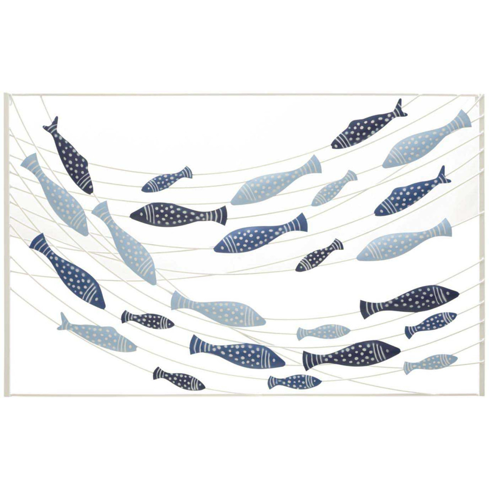 Décoration murale en métal pesci 96.5 x 1.5 x 61 cm