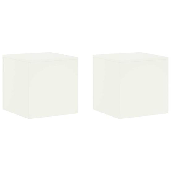 Support de plante 2 pcs blanc 40 x 40 x 40 cm acier