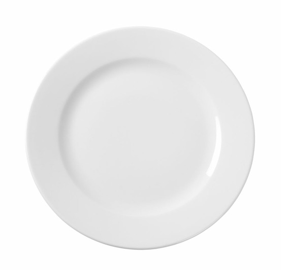 Assiette plate blanche lisse ø 270 mm lot de 12 - hendi