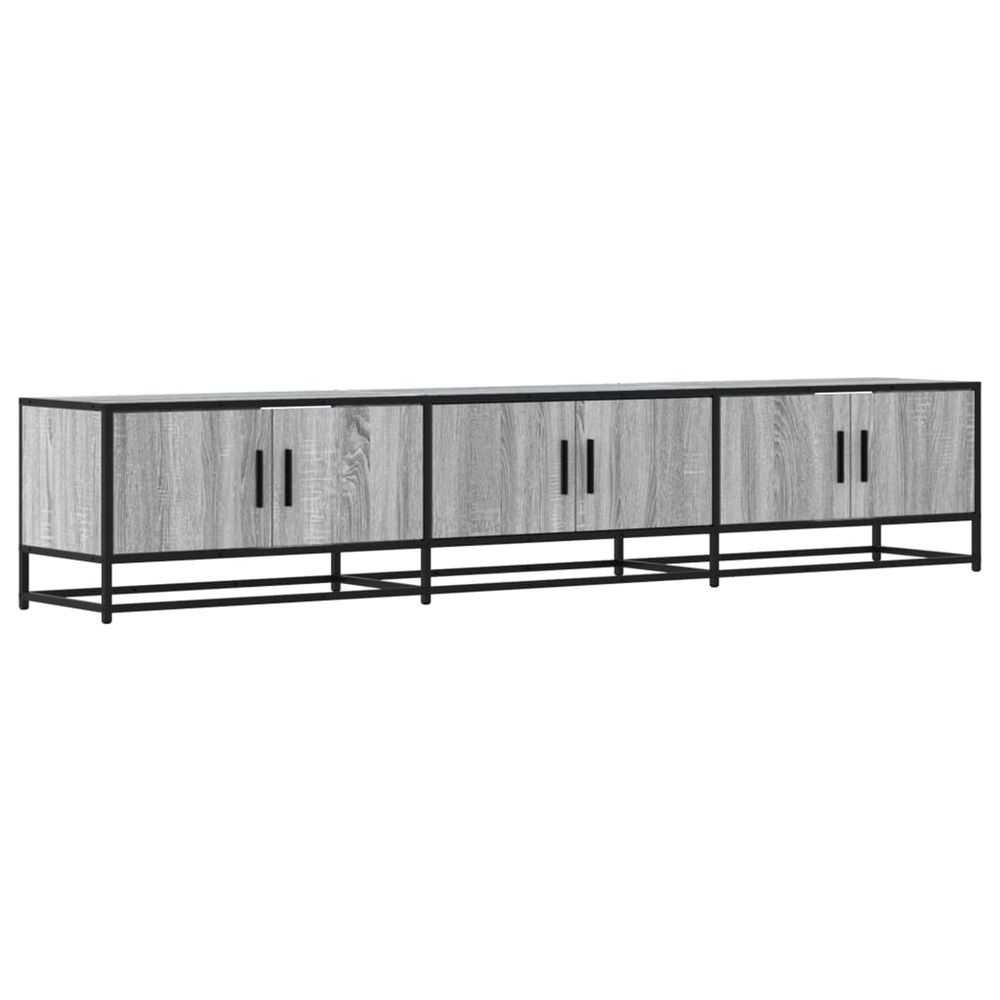 Meuble tv sonoma gris 210x35x41 cm bois d'ingénierie
