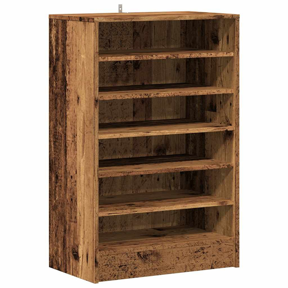 Armoire à chaussures vieux bois 60x35x92 cm bois d'ingénierie