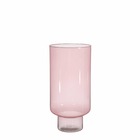 Mica decorations vase fallon - 24x24x50 cm - verre - rose clair
