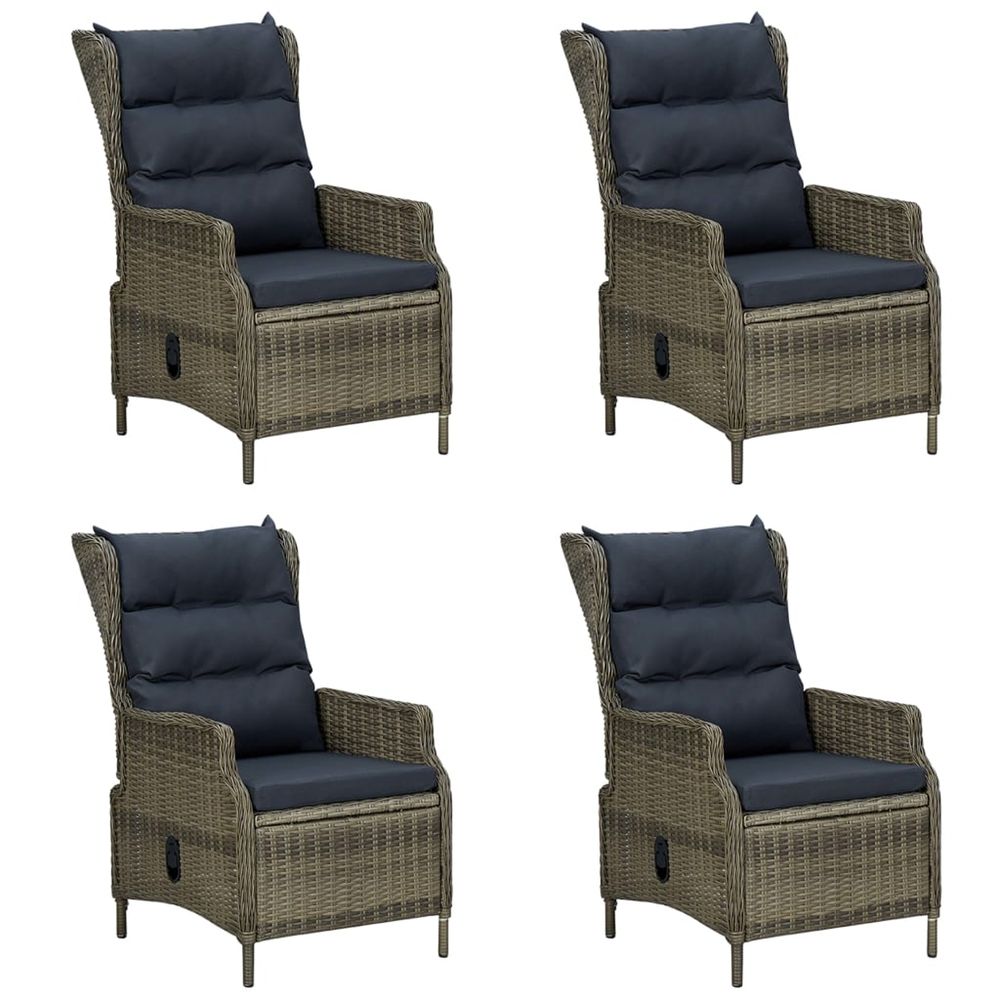 Ensemble à manger de jardin 5 pcs marron