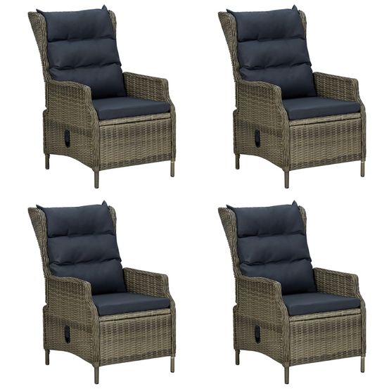 Ensemble à manger de jardin 5 pcs marron