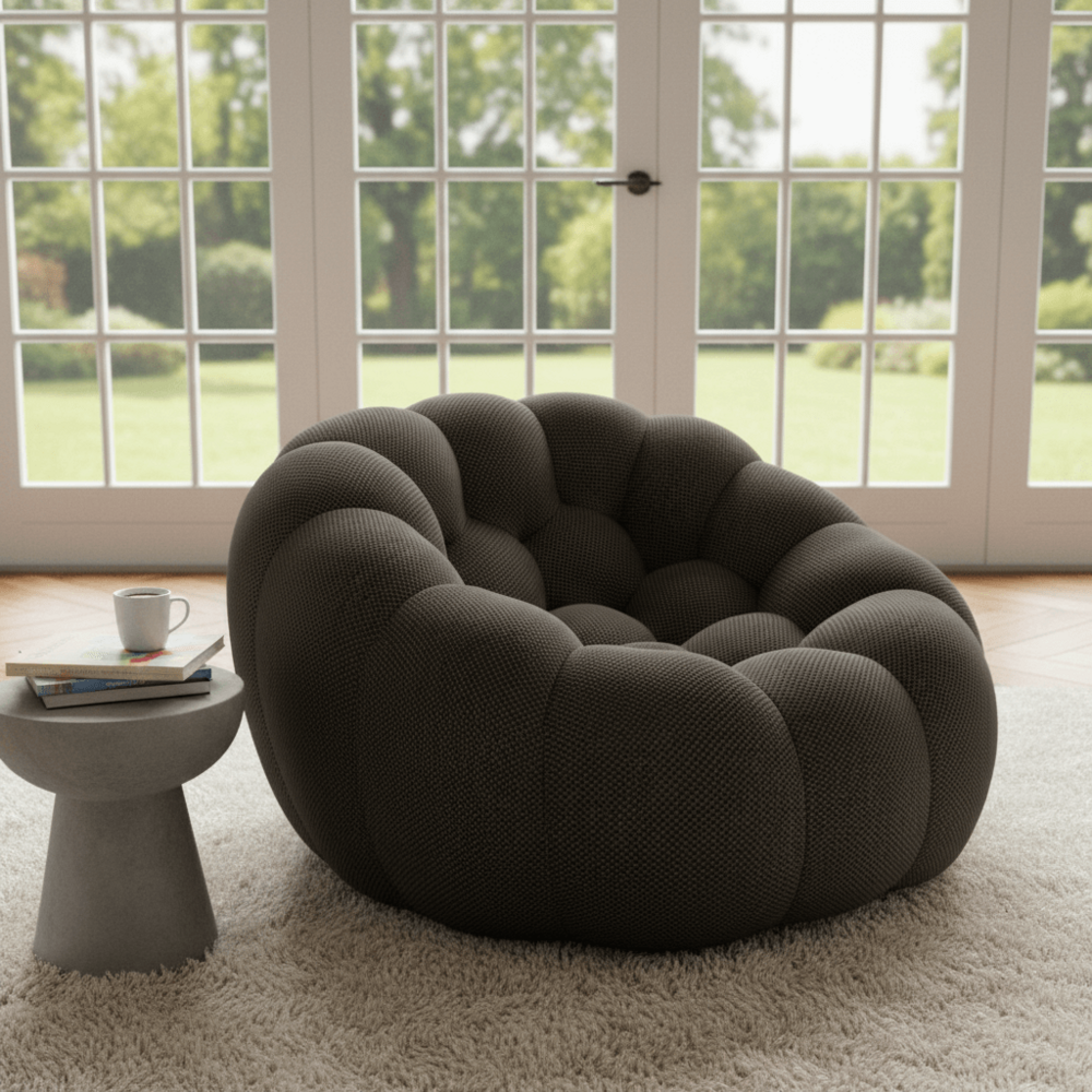 Fauteuil de salon cocoon 1 place - chocolat