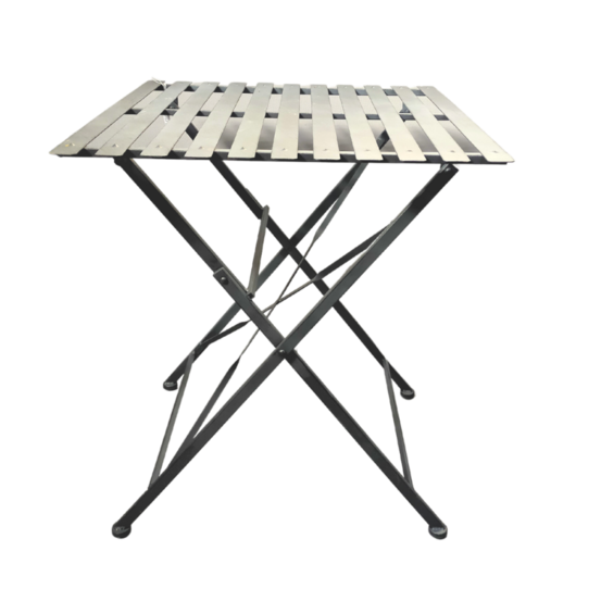 ~ table en métal grise 60 x 60 x 70 cm