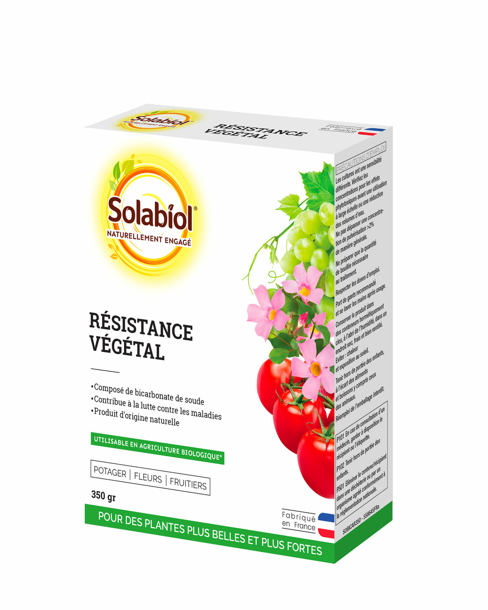 Sobicar350 - bicarbonate de soude- résistance végétal - etui 350g -lutte contre les maladies