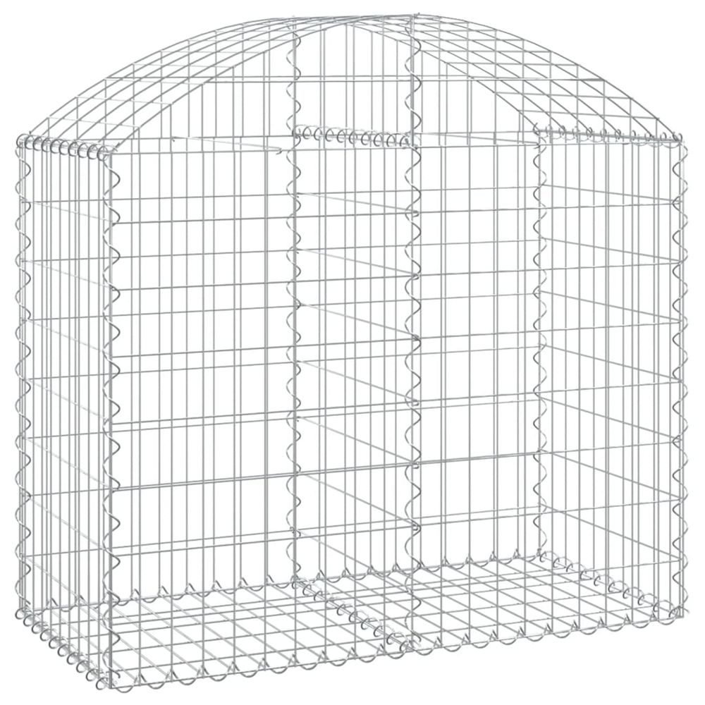 Panier de gabions arqué 100x50x80/100 cm fer galvanisé