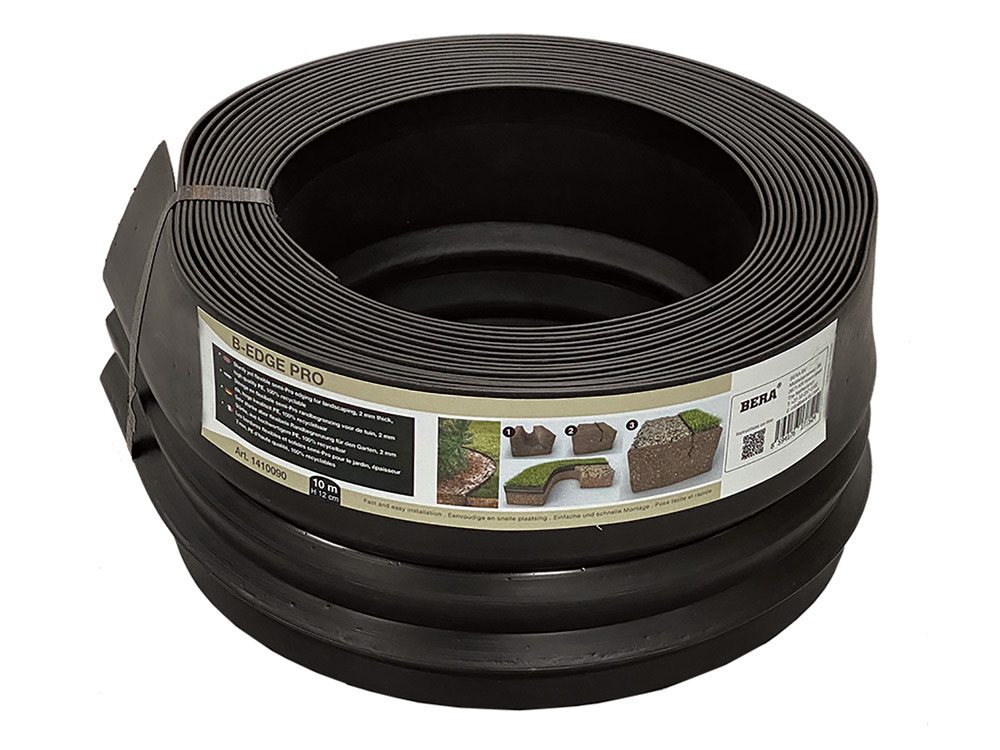 Bordure plastique professionnelle b-edge pro 10 m - noir