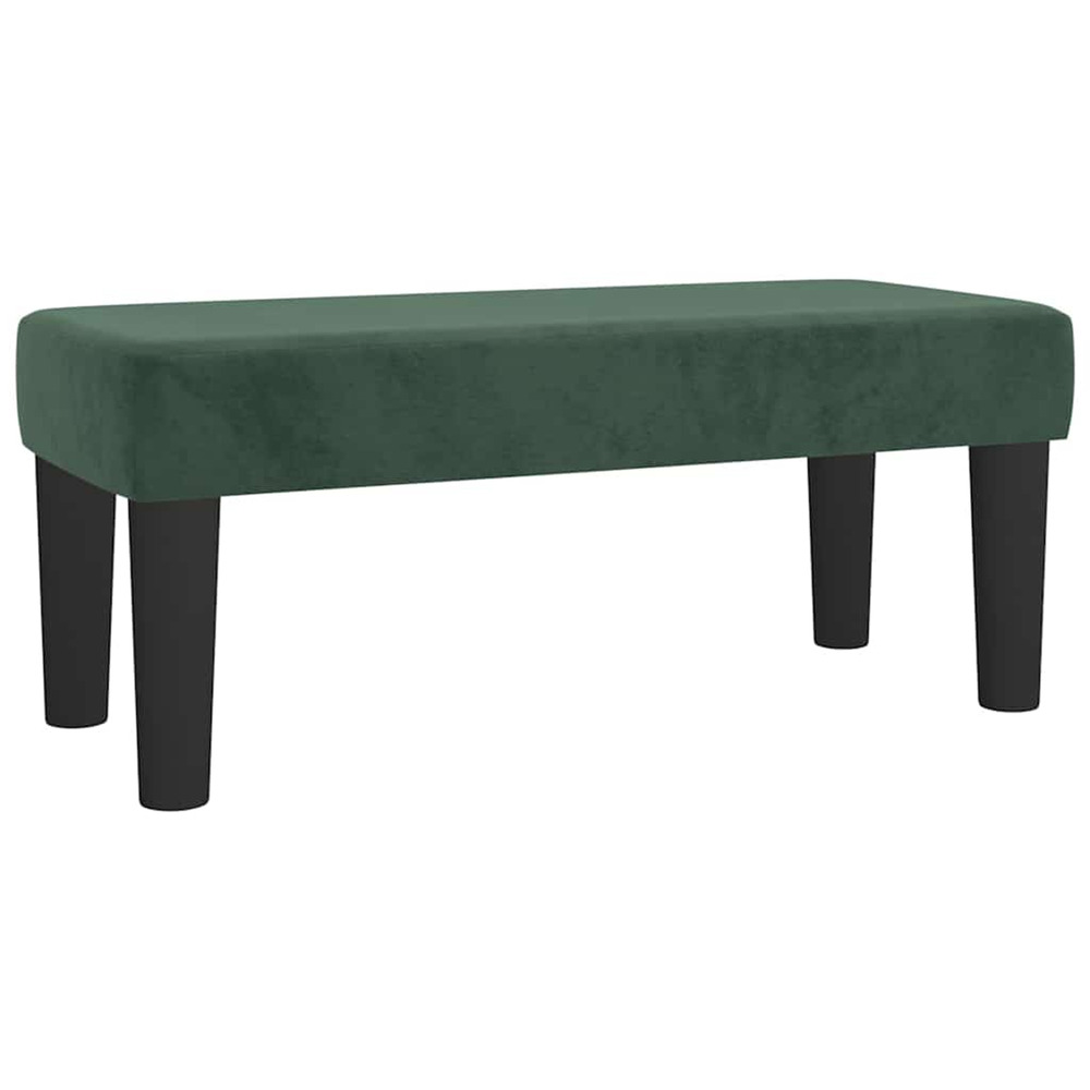 Banc vert foncé 70 x 30 x 30 cm velours