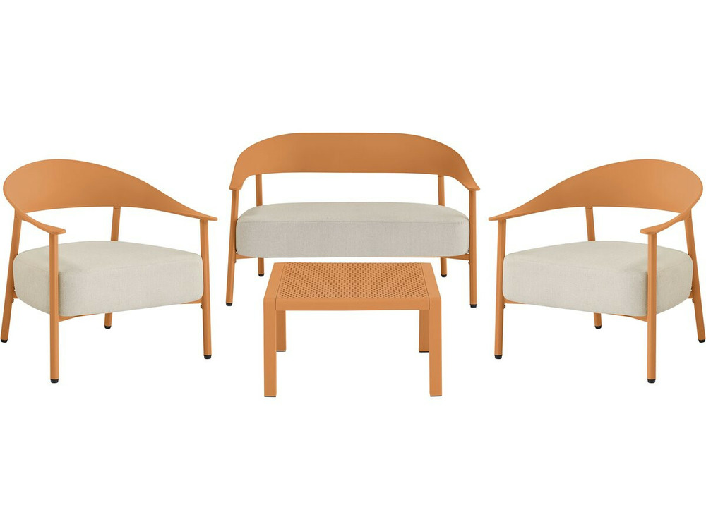 Salon de jardin en métal et plastique 