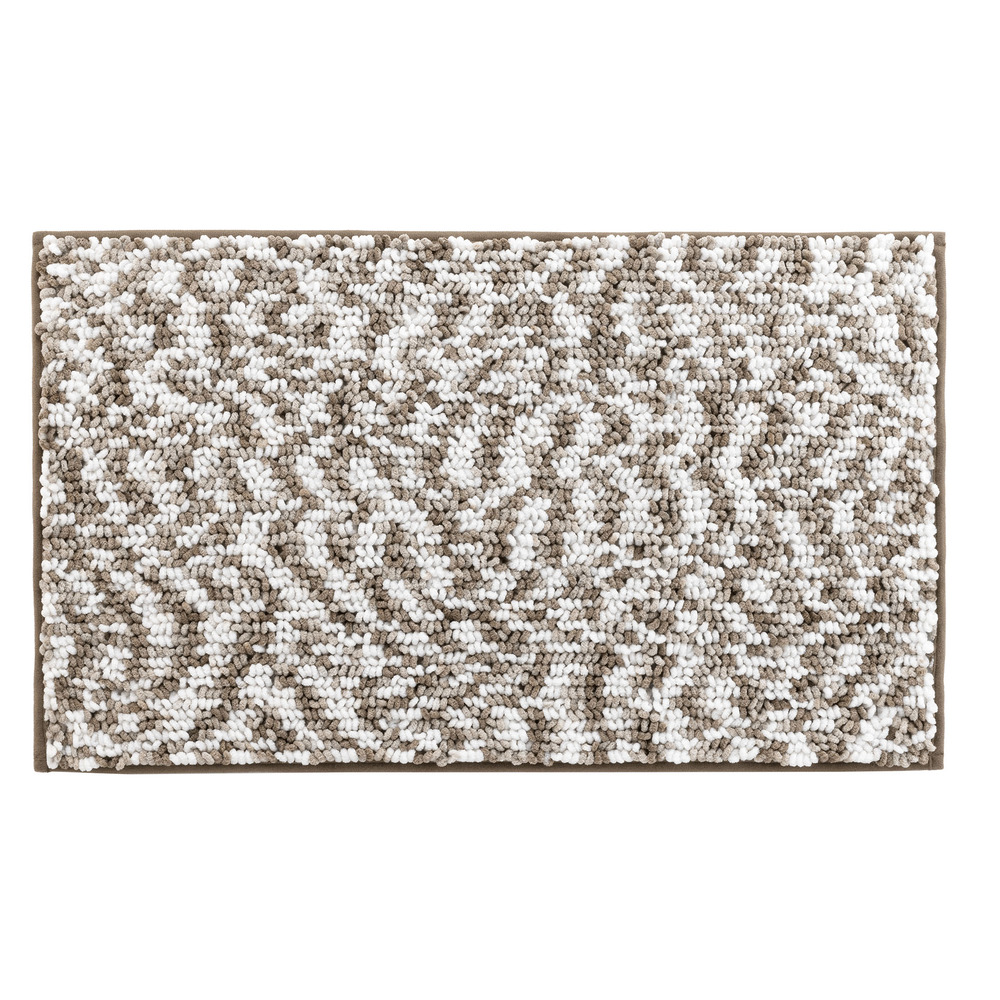 Tapis de bain microfibre 45 x 75 cm frizza marron/sable