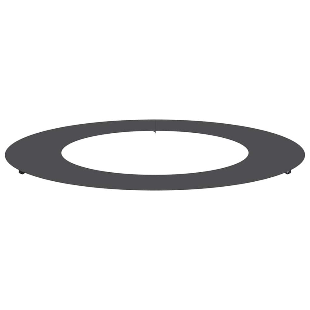 Anneau D’arbre Plat Anthracite - Diamètre 70 Cm - Acier Robuste - Montage Facile - Pour Jardin, Terrasse, Intérieur