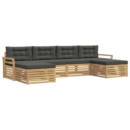 Ensemble de canapés d'extérieur 6 pc blanc et anthracite