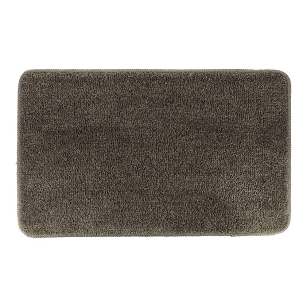 Tapis microfibre doux dessous latex 45x75 cm - taupe