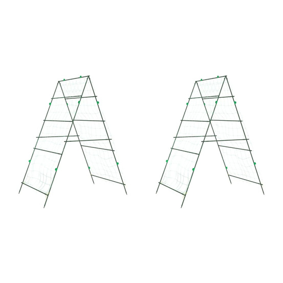 Treillis de jardin pour plantes grimpantes 2 pcs forme a acier